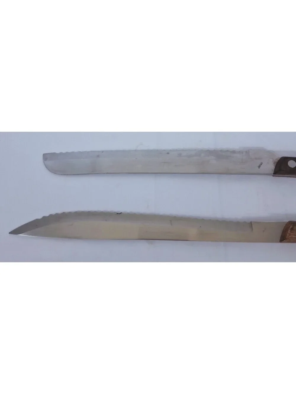 Vintage KITCHEN Delite Knife Set 2pc Stainless Steel Japan Serrated Wood Handles